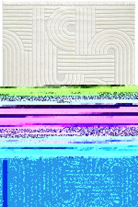 Dizayn Kaymaz Taban Koridor Halısı Kesme Yolluk Mutfak Halısı Modern Salon Halısı 1090 KREM