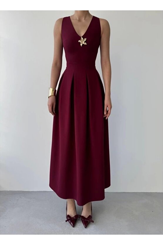 ate Yıldız Detaylı Elbise