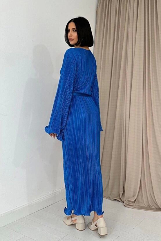 aks İspanyol Kol Piliseli Elbise