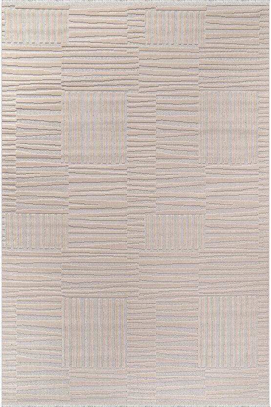 Bambu Yumuşak Halı Salon Mutfak Koridor Kesme Yolluk Dokuma Makine Halısı Art Bej