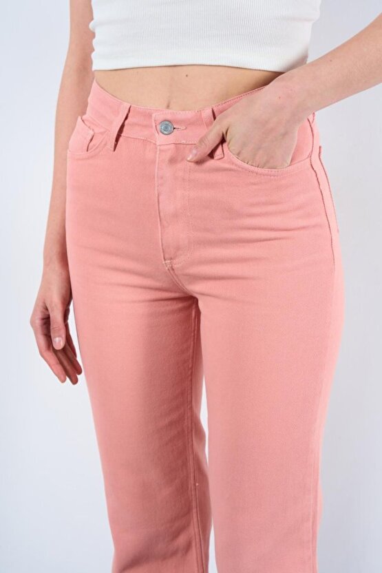 Edolika Strong Düz Pantolon - Pudra