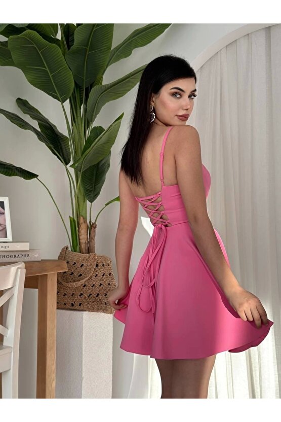 Pole İp Askılı Elbise