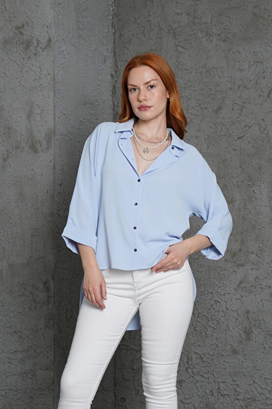 Kol Katlama Detaylı Bebe avi Gömlek