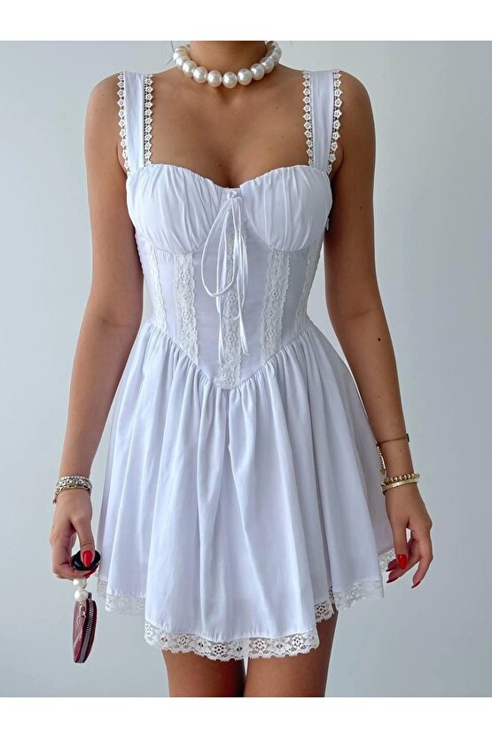 ille Arkası Bağlamalı Elbise