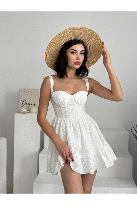 onika Omuz Bağlamalı Elbise