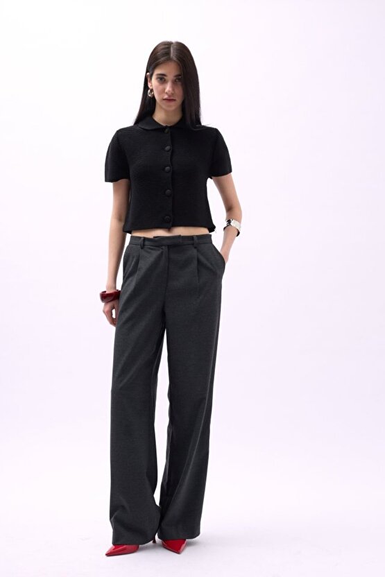 MODAVERA Bebe Yaka Düğmeli Bluz