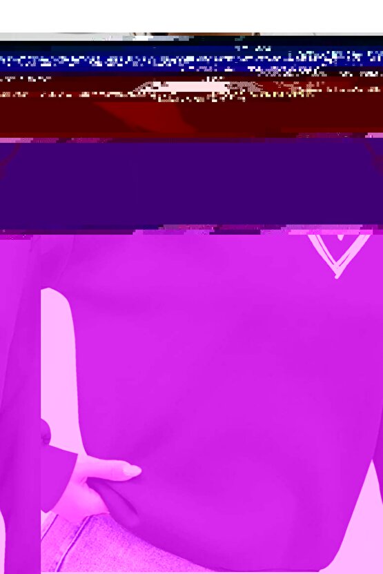 Kadın Uzun Kollu Bisiklet Yaka Viskon Iki Iplik Bluz