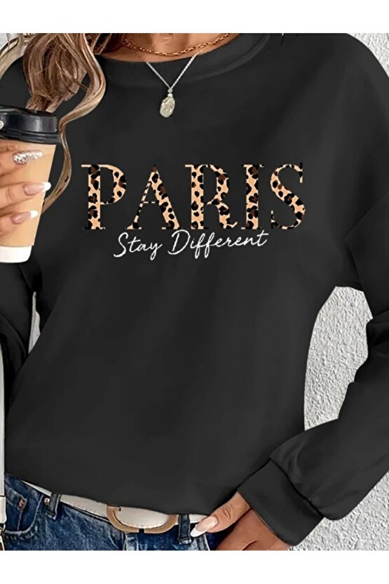 Kadın Uzun Kollu Bisiklet Yaka Desenli Viskon Iki Iplik Bluz