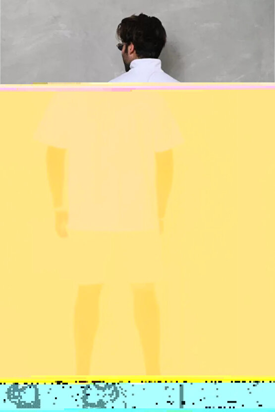 Dua Giyim Unisex Yarım Fermuarlı Düz Oversize T-shirt - Beyaz