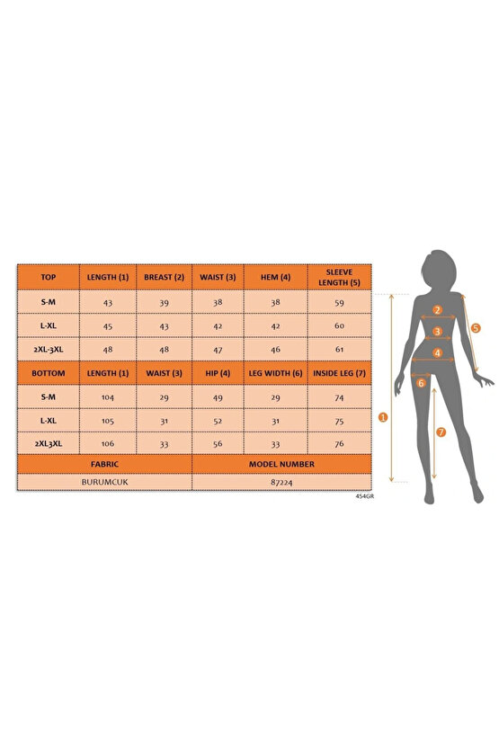 Kadın Uzun Kollu Bisiklet Yaka Desenli Burgu Bluz Ve Pijama Ikili Takım