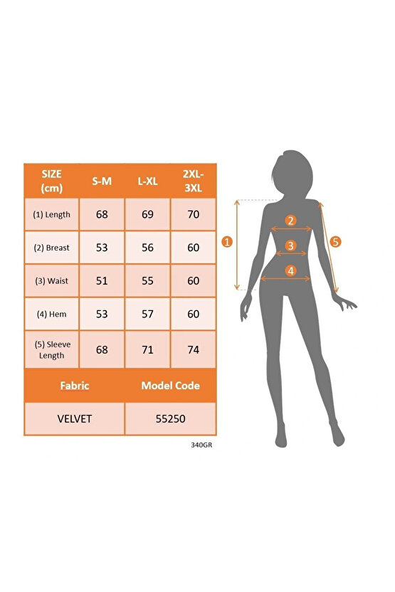 Kadın Uzun Kollu Balıkçı Yaka Damla Detaylı Kadife Bluz