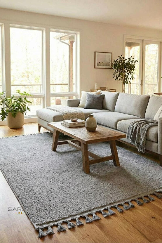 Comfort Puffy Peluş Halı Gri