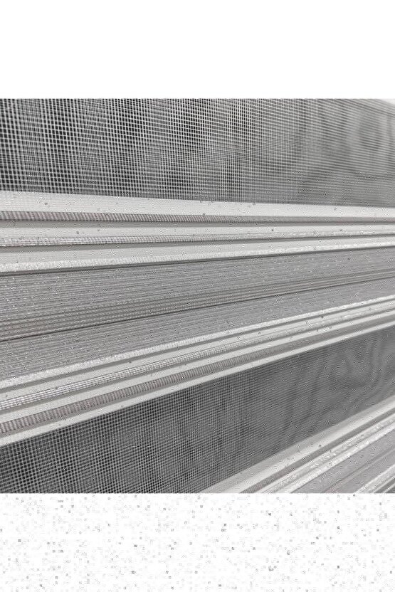 Zebra Stor Perde Ekru Gri Lüx Etek Dilimli