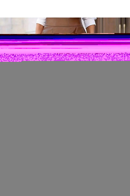 MDB Kadın Yüksek Bel Yırtmaçlı Mini Deri Etek