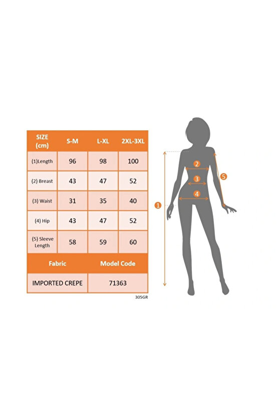 Kadın Uzun Kollu V Yakalı Yandan Yırtmaçlı Midi Ithal Krep Elbise