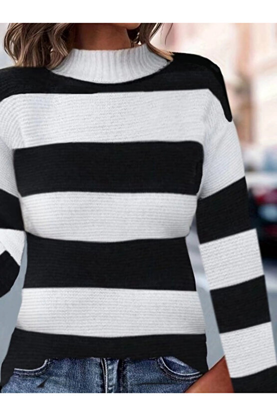 Kadın Uzun Kollu Balıkçı Yaka Triko Bluz