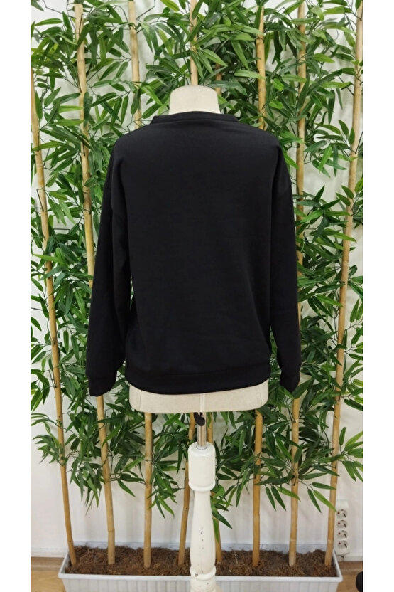 MDB Kadın Uzun Kollu Yuvarlak Yaka Iki Iplik şardonlu Bluz