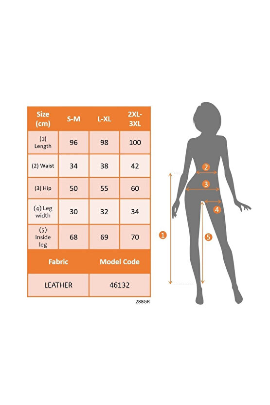MDB Kadın Yüksek Bel Lastikli Cepli Deri Pantolon