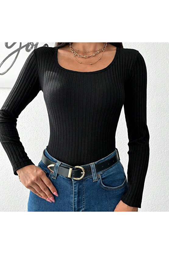 Kadın Uzun Kollu Kaşkorse Bluz