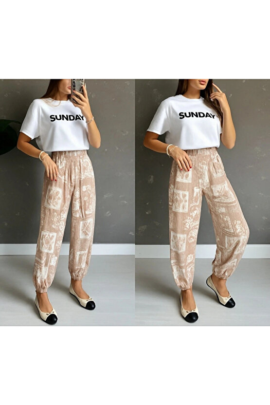 Kadın Desenli Süprem Pantolon