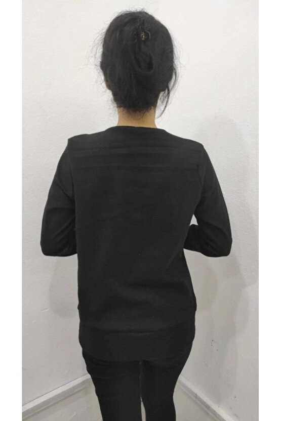 Kadın Uzun Kollu Kruvaze Yaka Kol Ve Etek Ucu Manşet Detay Yumoş Bluz