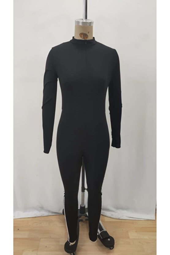 Kadın Uzun Kollu önden Fermuarlı şardonlu Dalgıç Tulum