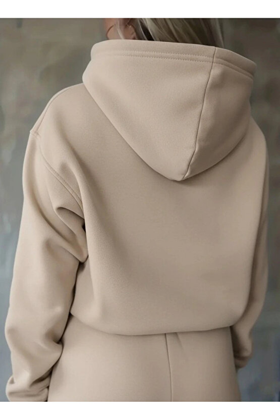 Kadın Uzun Kollu Nope Baskılı Beli Ribanalı Ikili Takım