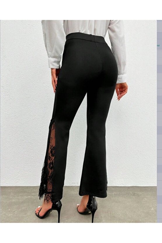 MDB Kadın Ispanyol Paçadantel Detay Dalgıç Tayt