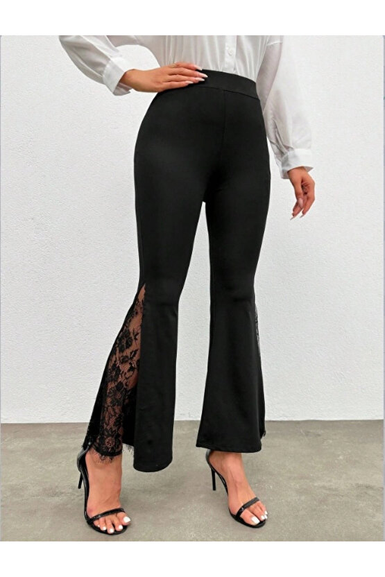 MDB Kadın Ispanyol Paçadantel Detay Dalgıç Tayt