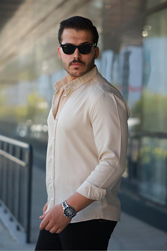 Erkek Uzun Kollu Regular Sofya Keten Gömlek