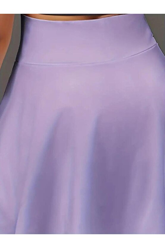 Kadın Yüksek Bel Cepli Sandy Short Etek