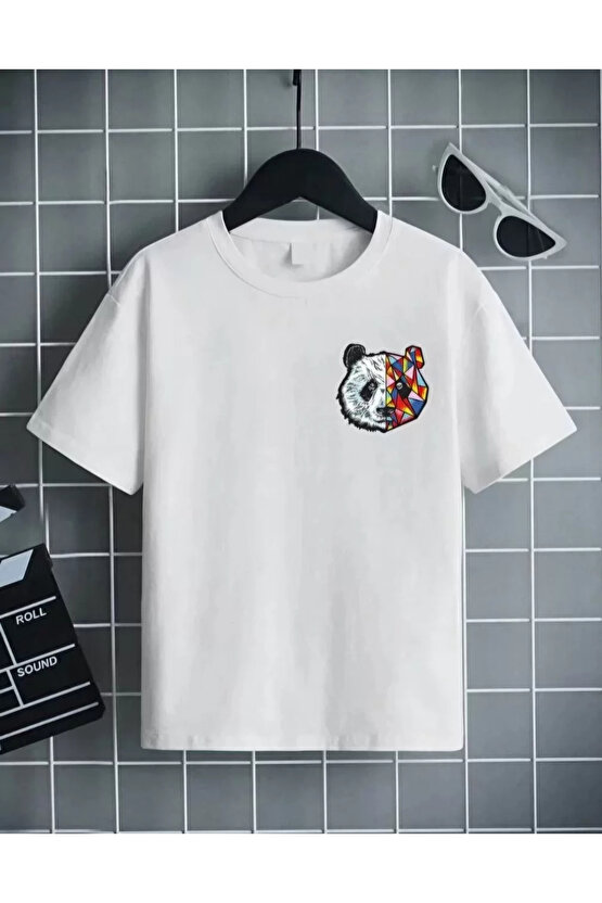 Unisex Çocuk Baskılı T-Shirt - Beyaz