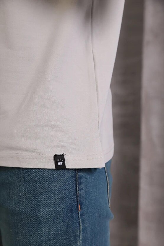 Erkek Slim Fit Pamuklu Yumuşak Doku Nefes Alan Kumaş Yakalı Tişört