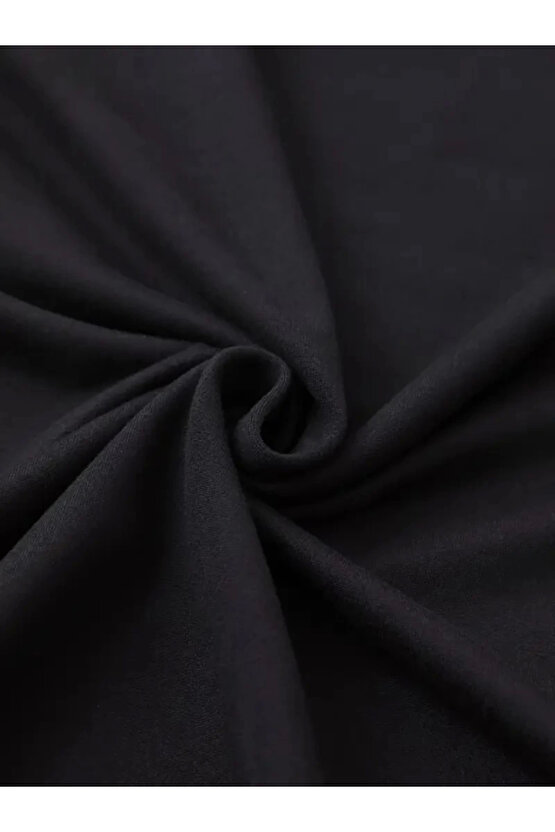 Baskılı Oversize Bisiklet Yaka T-shirt - Siyah