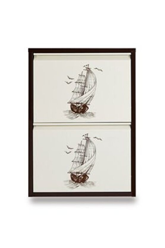 2’li Metal Ayakkabılık (Kahve-Krem-Gemi) | Günlük Kullanım İçin İdeal