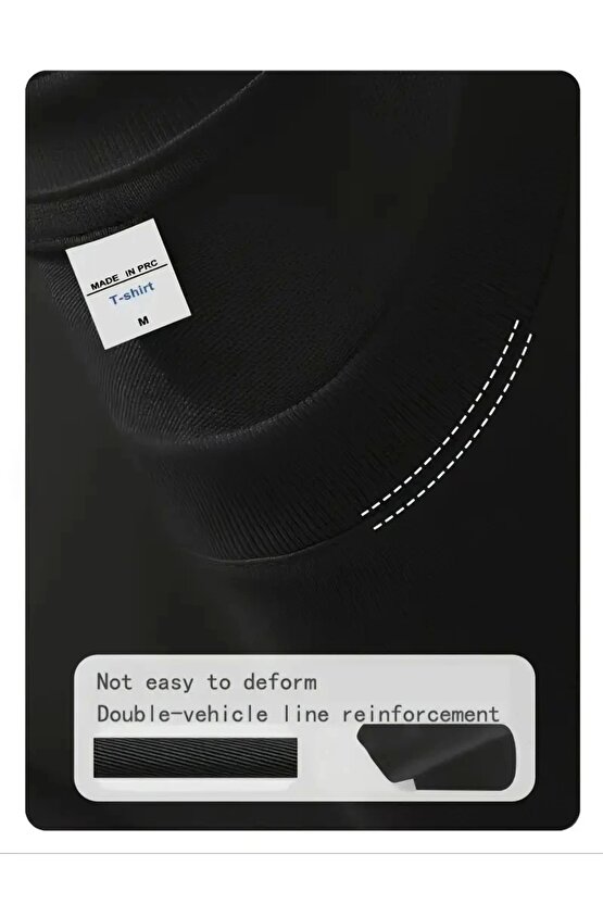 201 Penye Compack Day One Baskılı Oversize Bisiklet Yaka T-shirt - Siyah