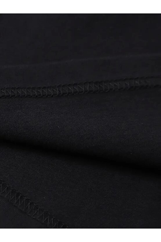 201 Penye Compack SPACEBALLS Erkek Baskılı Oversize Bisiklet Yaka Kısa Kol Yazlık T-shirt - Siyah