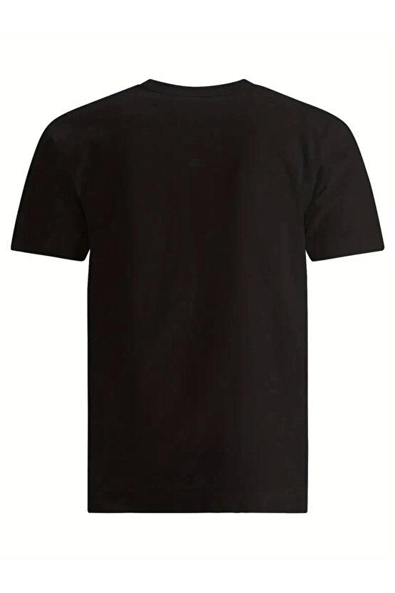 201 Penye Compack SPACEBALLS Erkek Baskılı Oversize Bisiklet Yaka Kısa Kol Yazlık T-shirt - Siyah