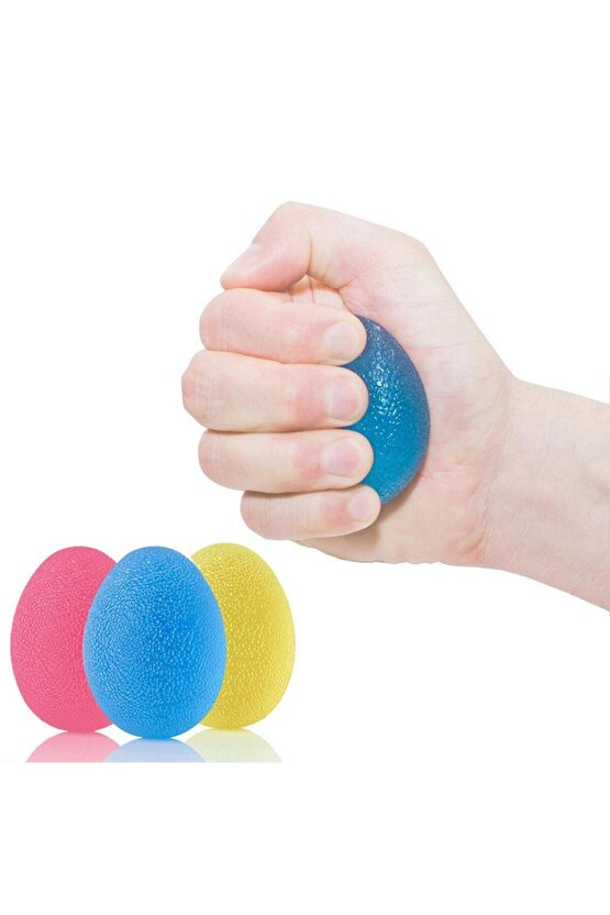 Yumurta Şekil El Egzersiz Ve Stres Topu Sarı