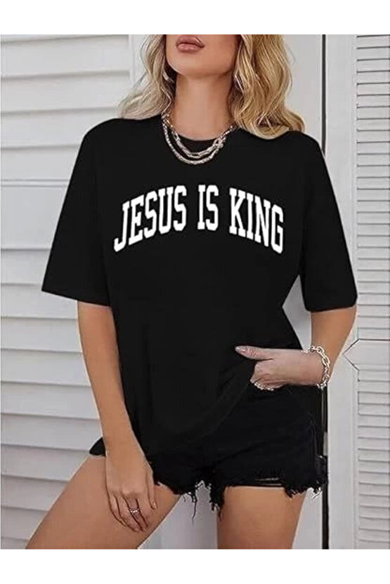 Baskılı Kadın T-shirt - Siyah