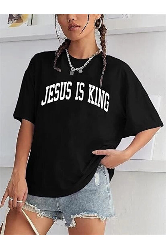 Baskılı Kadın T-shirt - Siyah