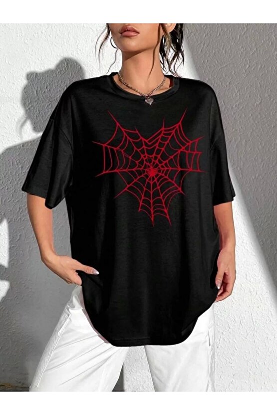 Baskılı Kadın T-shirt - Siyah