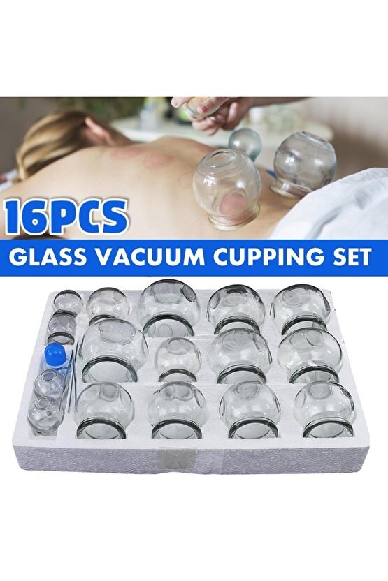 Cam Masaj Kupa Seti 16 Adet 4 Pcs 1