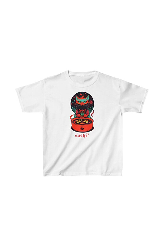 Unisex Çocuk Baskılı T-Shirt - Beyaz