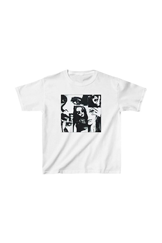 Unisex Çocuk Baskılı T-Shirt - Beyaz