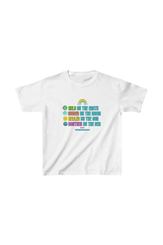 Unisex Çocuk Baskılı T-Shirt - Beyaz