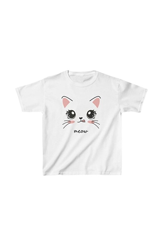 Unisex Çocuk Baskılı T-Shirt - Beyaz