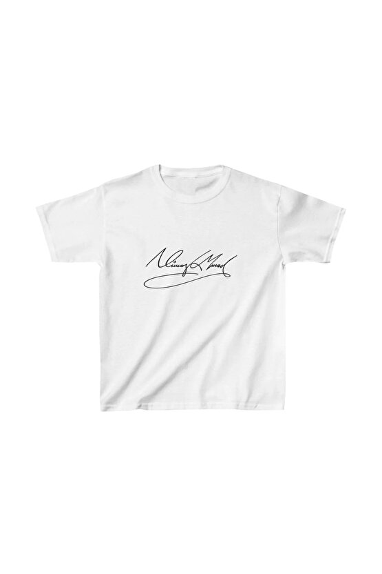 Unisex Çocuk Baskılı T-Shirt - Beyaz