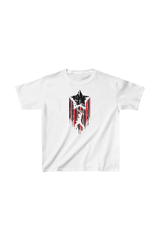 Unisex Çocuk Baskılı T-Shirt - Beyaz