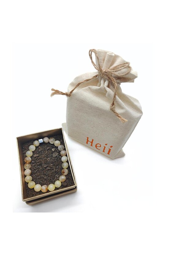 Doğal Taş Sitrin Bileklik - Bolluk - Bereket - Para Taşı